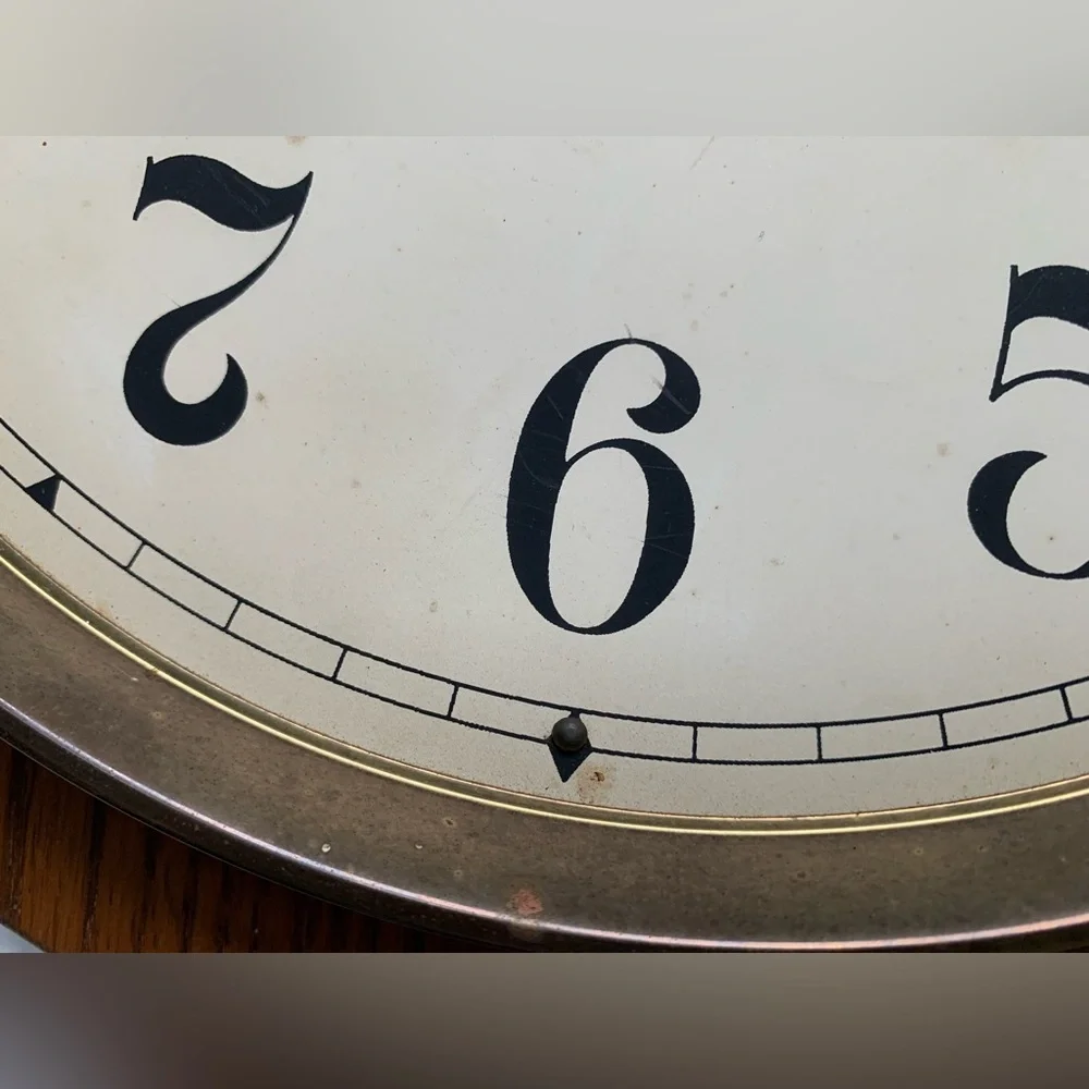 Vintage NewEnglandClockCo PocketwatchWall Clock Battery AsIs 💖 Priority Shipping